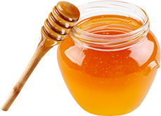 Bild von einem Glas mit Honig
